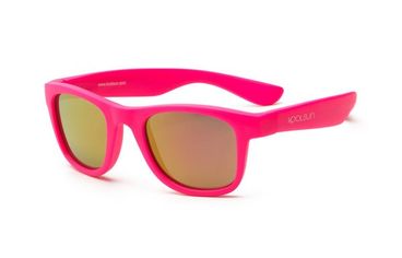 Акция на Детские солнцезащитные очки Koolsun Wawe неоново-розовые (Размер 3+) (KS-WANP003) от MOYO