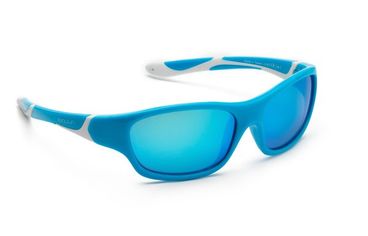 Акция на Детские солнцезащитные очки Koolsun Sport бирюзово-белые (Размер 6+) (KS-SPBLSH006) от MOYO