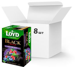 Акция на Упаковка чая пакетированного Loyd Черный Black Sense Лесные ягоды 8 шт по 20 пакетиков (5900396023285) от Rozetka UA