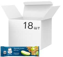 Акция на Упаковка фруктово-злаковых батончиков Gerber с виноградом и яблоком для детей с 12 месяцев 25 г х 18 шт (7613287130082) от Rozetka UA