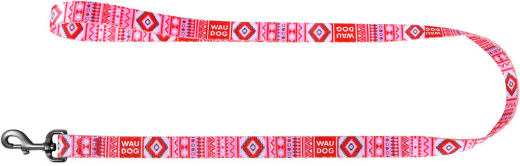Акция на Поводок для собак нейлоновый Collar WAUDOG Nylon, рисунок "Этно красный", L, Ш 25 мм, Дл 122 см (4671) от Rozetka UA