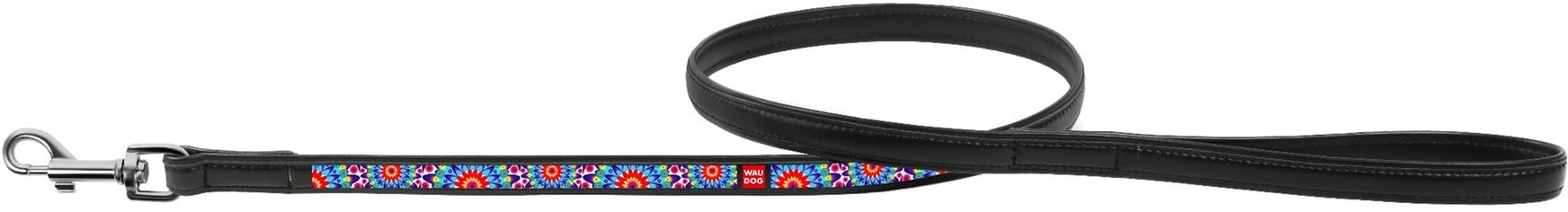 Акція на Поводок Collar WauDog с рисунком Цветы 122 см 18 мм Черный (37901) (4823089309996) від Rozetka UA