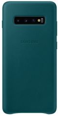 Акция на Панель Samsung Leather Cover для Samsung Galaxy S10 Plus (EF-VG975LGEGRU) Green от Територія твоєї техніки