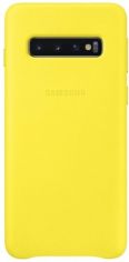 Акция на Панель Samsung Leather Cover для Samsung Galaxy S10 (EF-VG973LYEGRU) Yellow от Територія твоєї техніки