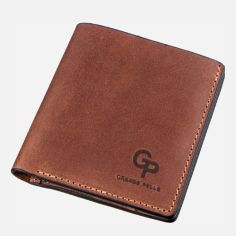 Акция на Кожаный мужской кошелек Grande Pelle leather-11238 Коричневый от Rozetka UA