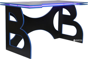 Акція на Компьютерный стол Barsky Game HG-04 LED Blue від Rozetka UA
