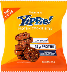 Акція на Печенье Weider Yippie! Protein cookie bites 50 г Овсянка-Шоколад 6 шт (4044782900154) від Rozetka UA