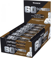 Акция на Протеиновый батончик Weider 60% Protein Bar 45 г Milk Chocolate 24 шт (4044782909485) от Rozetka UA