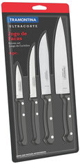 Акція на Набор ножей Tramontina Ultracorte 4 предмета (23899/061) від Rozetka UA