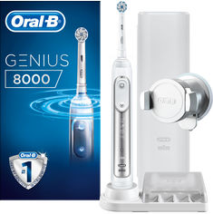 Акція на Электрическая зубная щетка ORAL-B Braun Genius 8000 Silver (4210201277361) від Rozetka UA