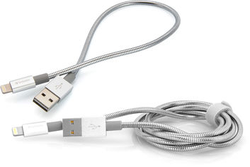 Акция на Кабель Verbatim USB - Lightning 1 м + 30 см 2 шт Серебристый (48873) от Rozetka UA