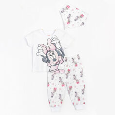 Акція на Костюм (футболка + штаны + бандана) Disney Minnie Mouse MN15481 74-80 см Белый (8691109781765) від Rozetka UA