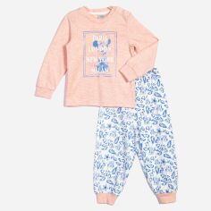 Акция на Пижама (футболка с длинными рукавами + штаны) Disney Minnie Mouse MN13934 86 см Бело-синяя с розовым (8691109716576) от Rozetka UA