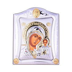 Акция на Посеребренная икона Богородица Казанская на подставке 000131794 000131794 от Zlato