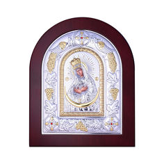 Акция на Посеребренная икона Богородица Остробрамская на подставке 000131792 000131792 от Zlato