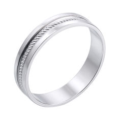 Акція на Обручальное кольцо из белого золота  000134646 20.5 размера від Zlato