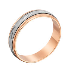 Акція на Обручальное кольцо-антистресс Идиллия из комбинированого золота 000006387 21.5 размера від Zlato