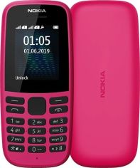 Акція на Мобільний телефон Nokia 105 Dual Sim 2019 (16KIGP01A01) Pink від Територія твоєї техніки