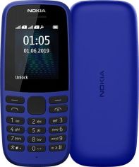 Акция на Мобільний телефон Nokia 105 Dual Sim 2019 (16KIGL01A01) Blue от Територія твоєї техніки