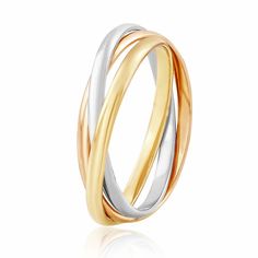 Акція на Обручальное кольцо "Переплетенное", комбинированное золото, КО020/3 Eurogold від Eurogold