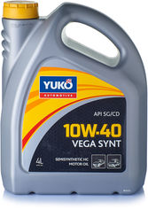 Акція на Моторное масло Yuko Vega Synt 10W-40 4 л (4820070241228) від Rozetka UA