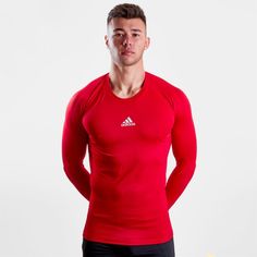 Акція на Adidas Alphaskin Термо-Топ Мужской Power Красный від SportsTerritory