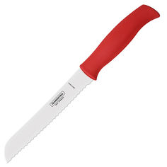 Акція на Нож для хлеба Tramontina Soft Plus red 17.8 см 23662/177 від Podushka