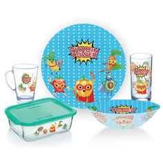 Акція на Набор детской посуды Luminarc Vitamin Power 5 предметов P7869 від Podushka