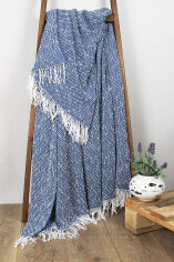 Акція на Плед-накидка Barine Wave indigo синий 140х170 см від Podushka