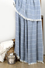 Акція на Плед-накидка Barine Gleam denim синий 120х165 см від Podushka