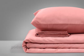 Акція на Комплект постельного белья MirSon сатин 0132 Silvia розовый Полуторный комплект від Podushka