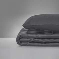 Акция на Комплект постельного белья MirSon сатин 0240 Iron grey Полуторный комплект от Podushka