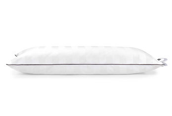 Акція на Пуховая низкая подушка 906 Royal Pearl Hand Made 100% пух Премиум Mirson 60х60 см від Podushka