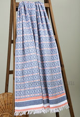 Акція на Полотенце пляжное Barine Sailor oranj-navy 90х160 см від Podushka