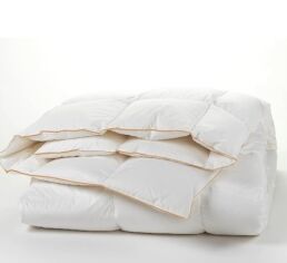 Акція на Одеяло пуховое зимнее Raffaello 90% белый пух Premium MirSon 062 140х205 см вес 700 гр. від Podushka