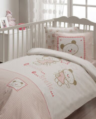 Акция на Спальный комплект в кроватку Karaca Home Stelle розовый - 7 предметов от Podushka