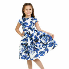 Акция на Платье Kids Couture Платье 1-001 синие цветы 122 от Podushka