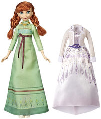 Акция на Кукла Hasbro Frozen Холодное сердце 2 Анна с дополнительным нарядом (E5500_E6908) (5010993605309) от Rozetka UA