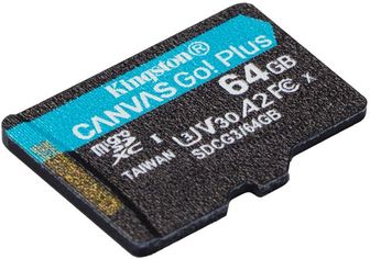 Акція на Карта памяти Kingston microSDXC 64GB Canvas Go Plus 170R A2 U3 V30 від MOYO
