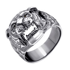 Акция на Серебряный перстень Оскал тигра 000112617 17.5 размера от Zlato