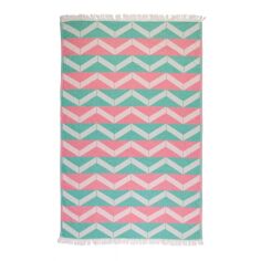 Акція на Полотенце пляжное Pestemal Ups and Downs pink green Barine 90х160 см від Podushka