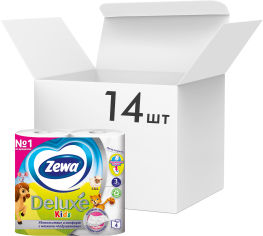 Акція на Упаковка туалетной бумаги Zewa Kids трехслойной 14 шт по 4 рулона (7322540606225) від Rozetka UA