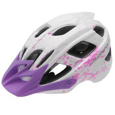 Акция на Muddyfox Spark Подростковый Шлем для Велосипедистов Белый/Фиолетовый от SportsTerritory