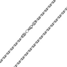 Акція на Серебряная цепь Миорнис с гранеными звеньями якорного плетения, 5,5 мм 000118270 55 размера від Zlato