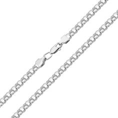 Акция на Серебряная цепь Монте-Карло в плетении бисмарк, 5 мм 000118351 55 размера от Zlato