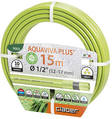 Акция на Шланг поливочный Claber Aquaviva Plus 1/2" 15 м Салатовый (90030000) от Rozetka UA