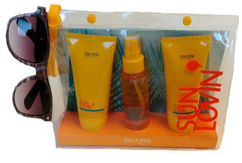 Акція на Тревел-набор Maxima Travel Kit Sun Lovin' Шампунь-гель для душа 100 мл + Маска для волос 100 мл + Спрей для волос 90 мл (8030778701061) від Rozetka UA