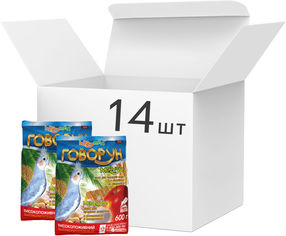 Акция на Упаковка сухого корма Hobby Meal Пакет Говорун Medium для средних попугаев 600 г х 14 шт 3455 (4820097801092) от Rozetka UA
