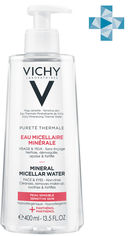 Акция на Мицеллярная вода Vichy Purete Thermale для чувствительной кожи лица и глаз 400 мл (3337875674928) от Rozetka UA