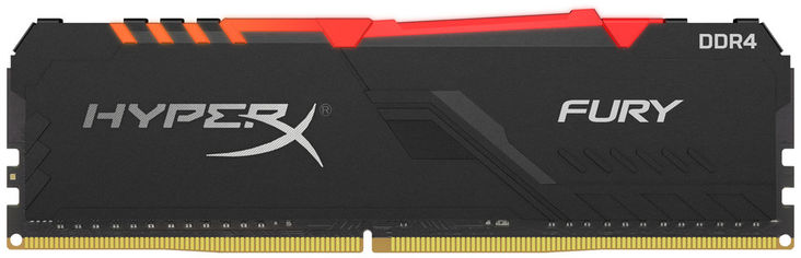 Акція на Оперативная память HyperX DDR4-3200 8192MB PC4-25600 Fury RGB Black (HX432C16FB3A/8) від Rozetka UA